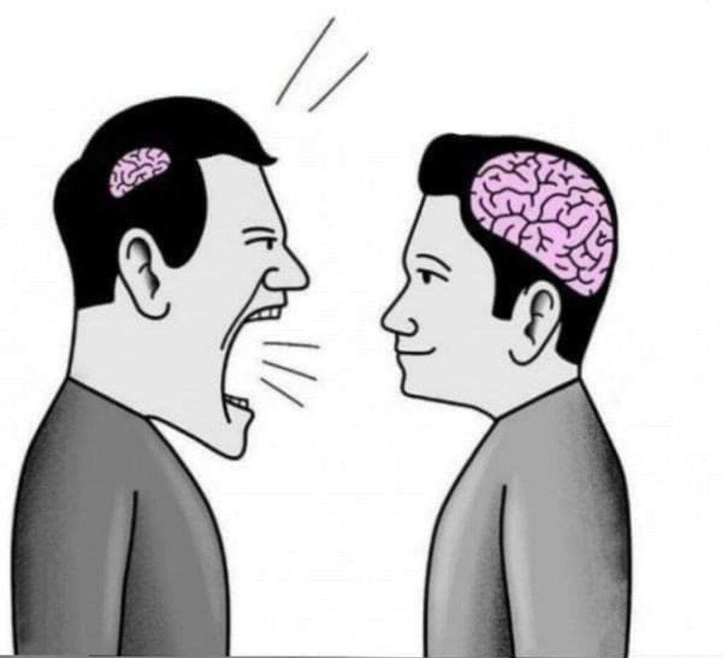 chi urla e si arrabbia è peggio di chi subisce