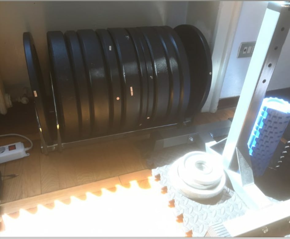 rastrelliera per bicicletta adattata al powerlifting