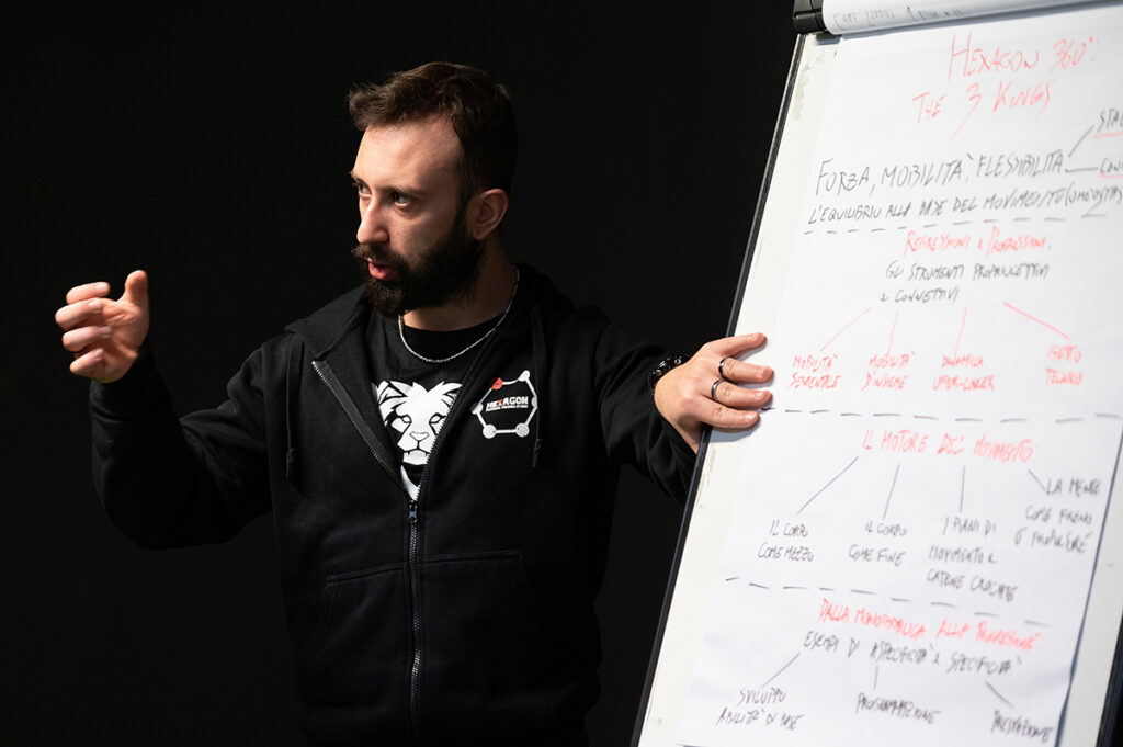 Jacopo Tamborra durante un workshop