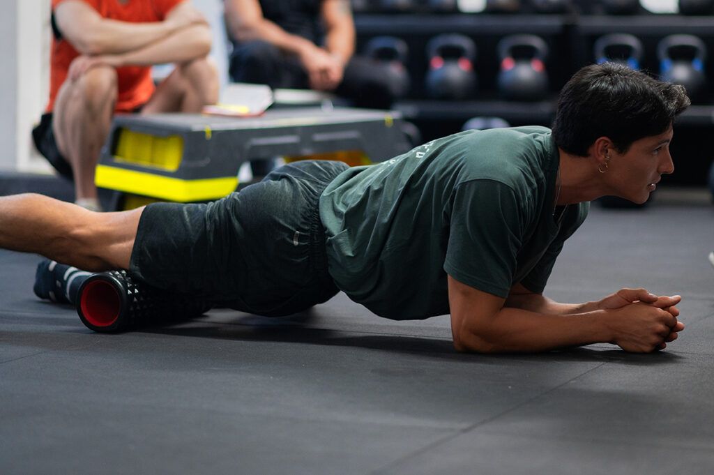 foam roller sul quadricipite