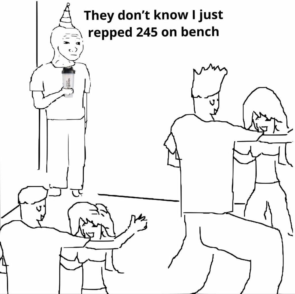 cosa succede se fai tanto di panca e vai a una festa