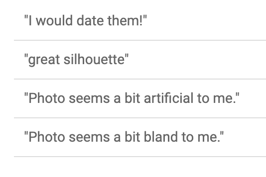 commenti alla prima foto