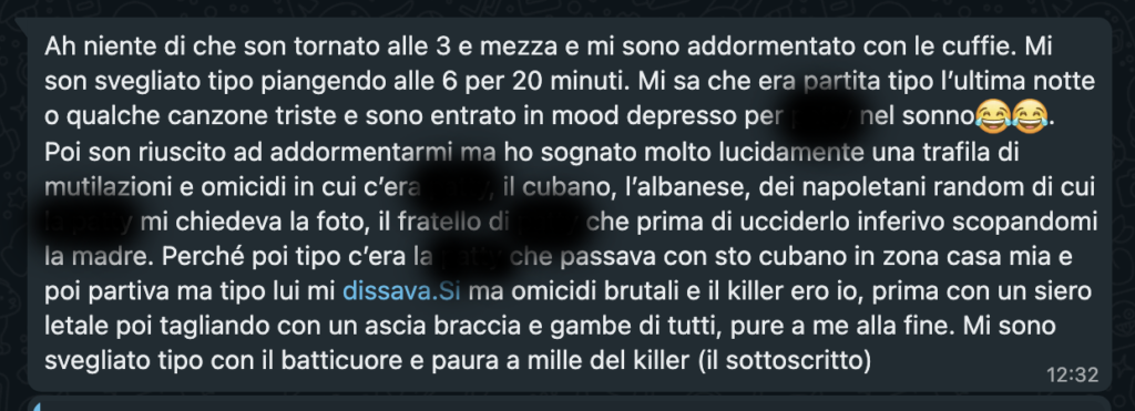 messaggio di odio di un mio amico