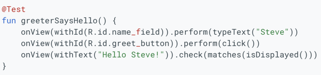 codice di esempio di espresso