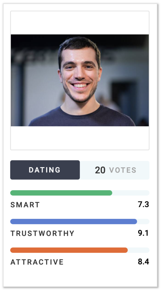 foto sorridente recente ma scarsa