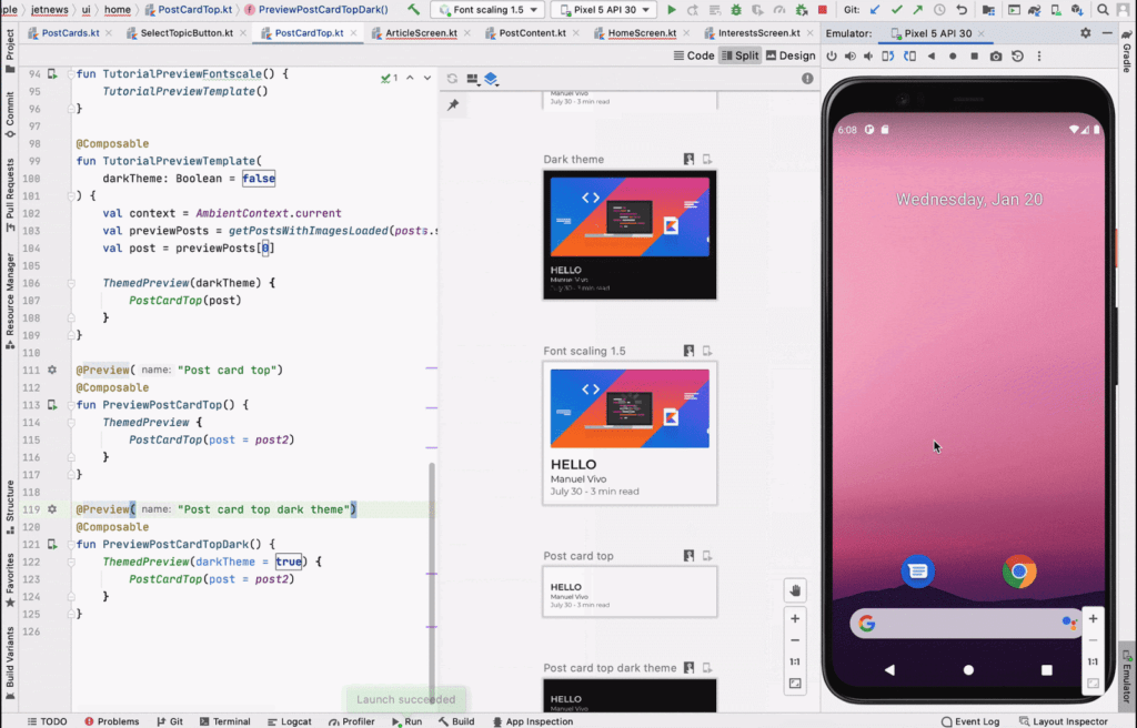 preview multiple di Jetpack Compose