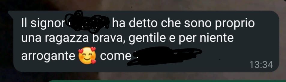 feedback alla mia ragazza