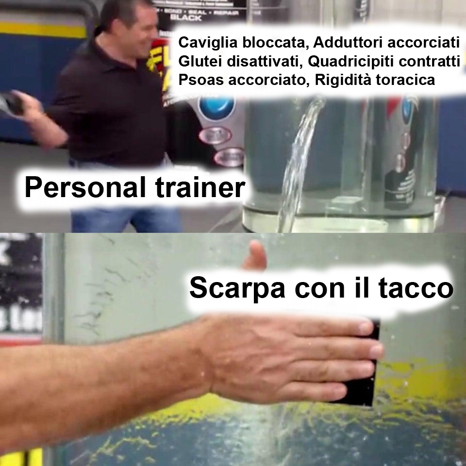 meme scarpa con il tacco